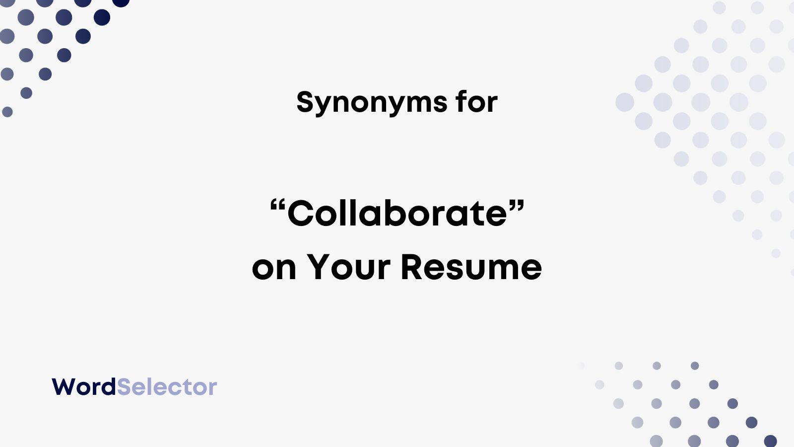 Another Way To Say Collaborate With