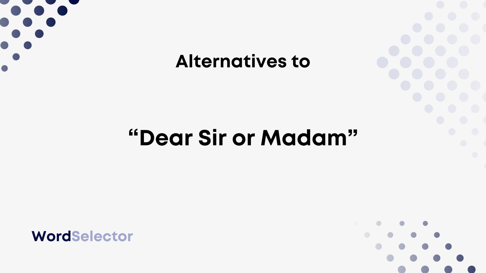 Gender Neutral Alternative To Sir