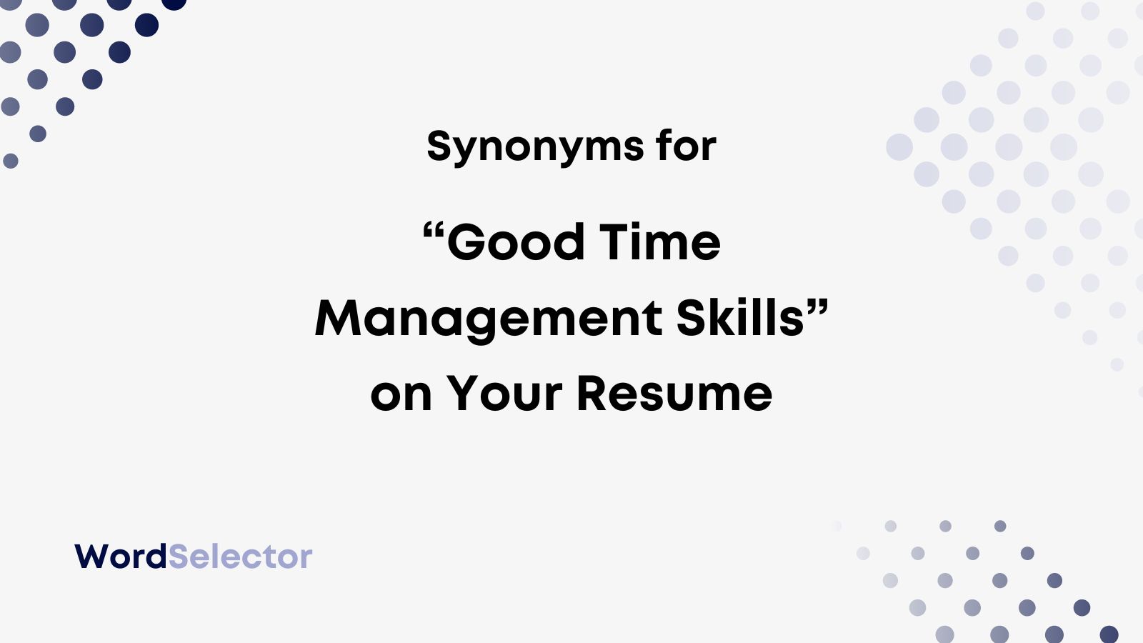 Great Synonym Resume