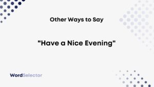 10 Other Ways To Say “Have A Nice Evening” - WordSelector