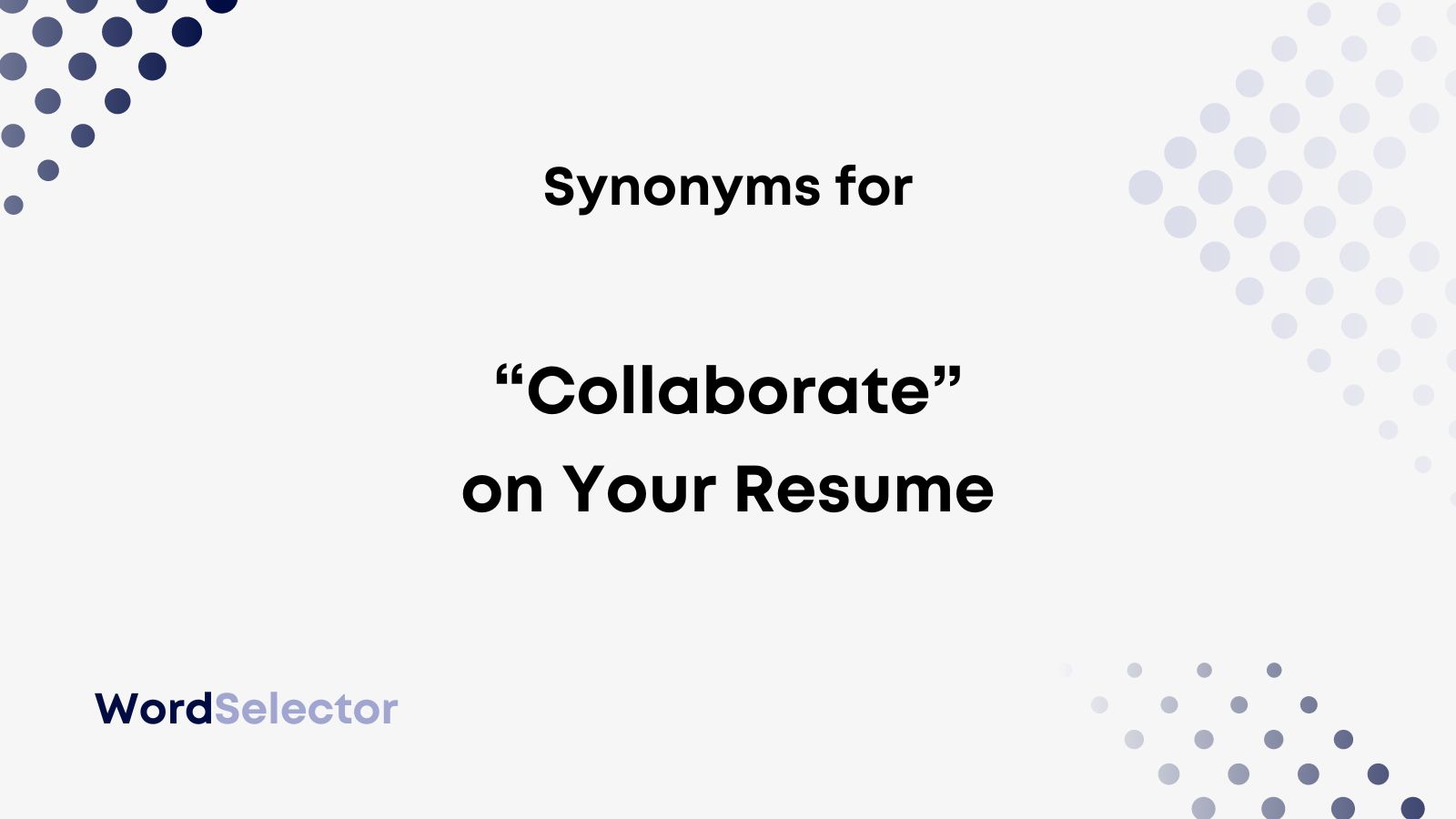 another word for collaborate on resume