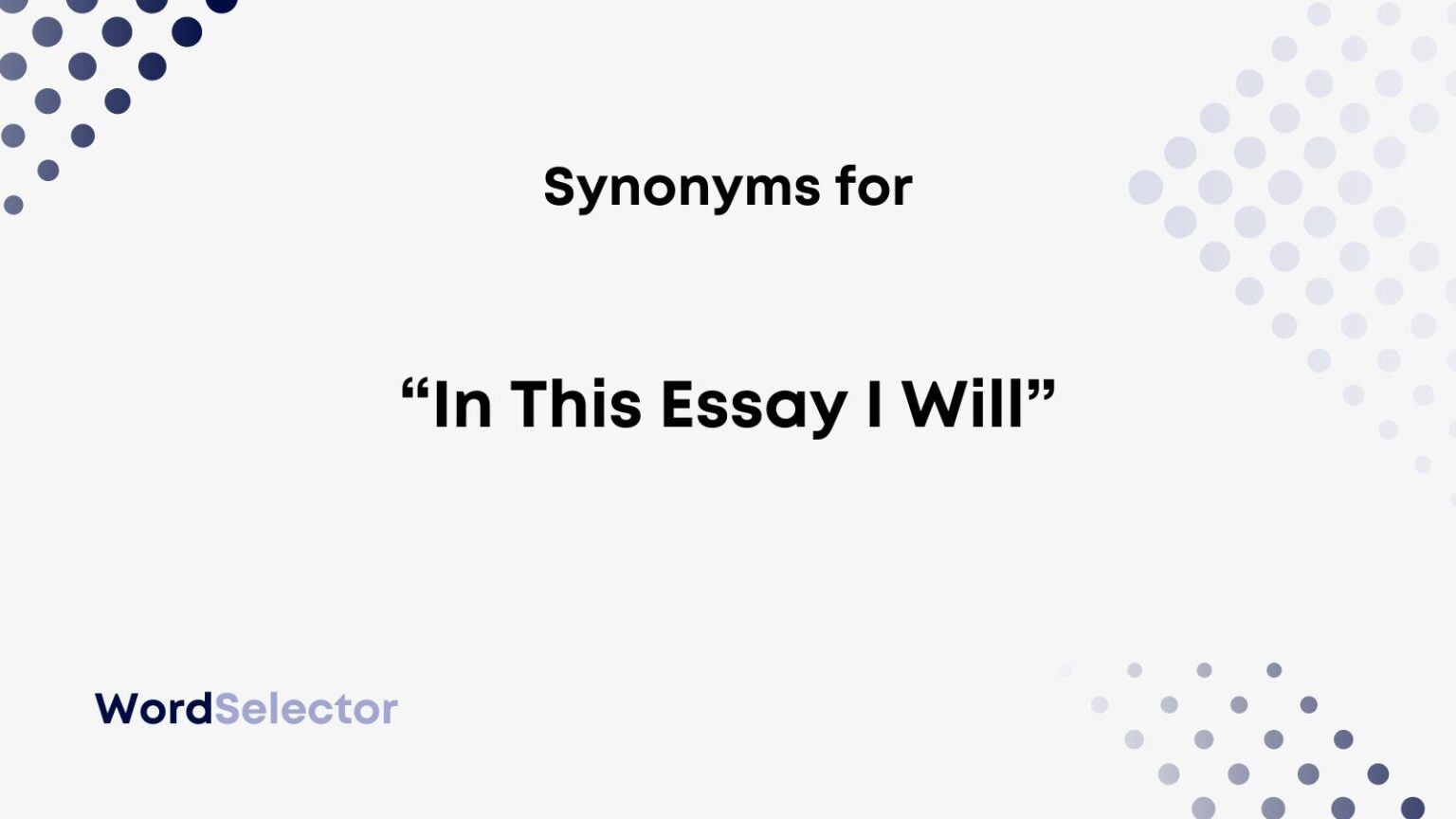 Synonyms For Reason In An Essay