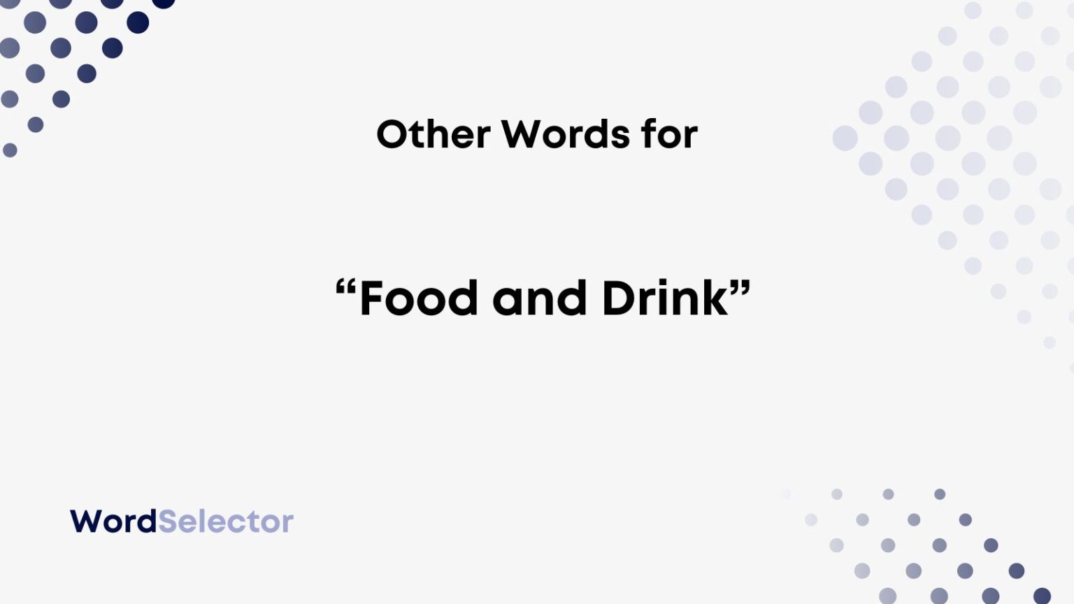 Other Words For Food Production