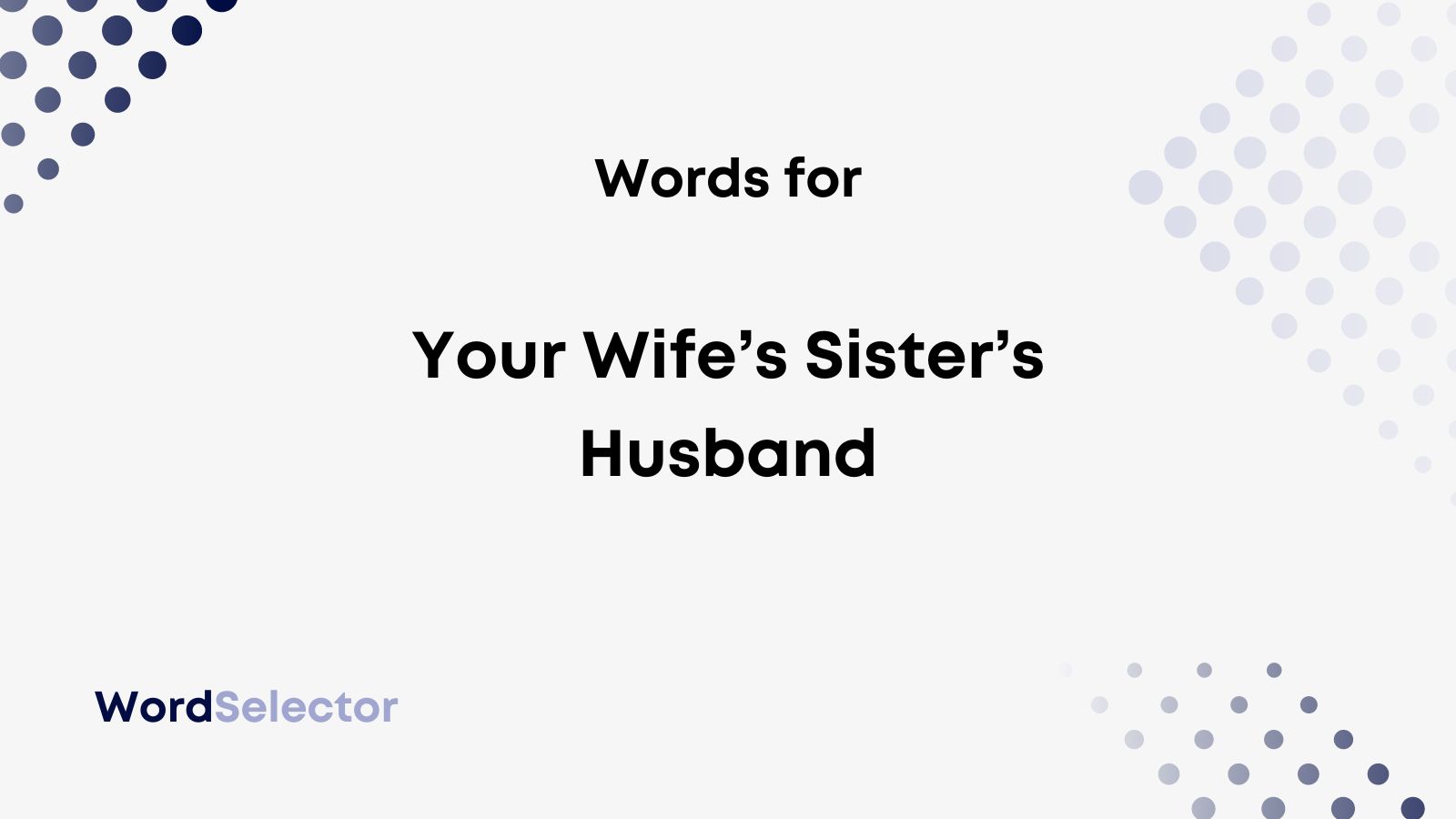 What Do You Call Your Sister S Husband In English