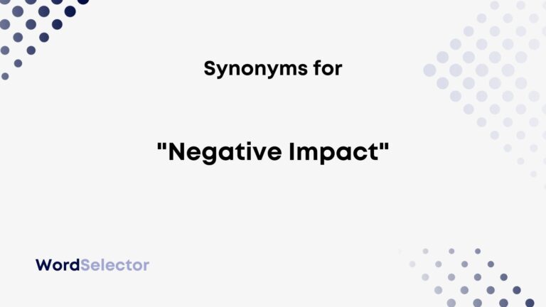 Negative Impact Similar Words