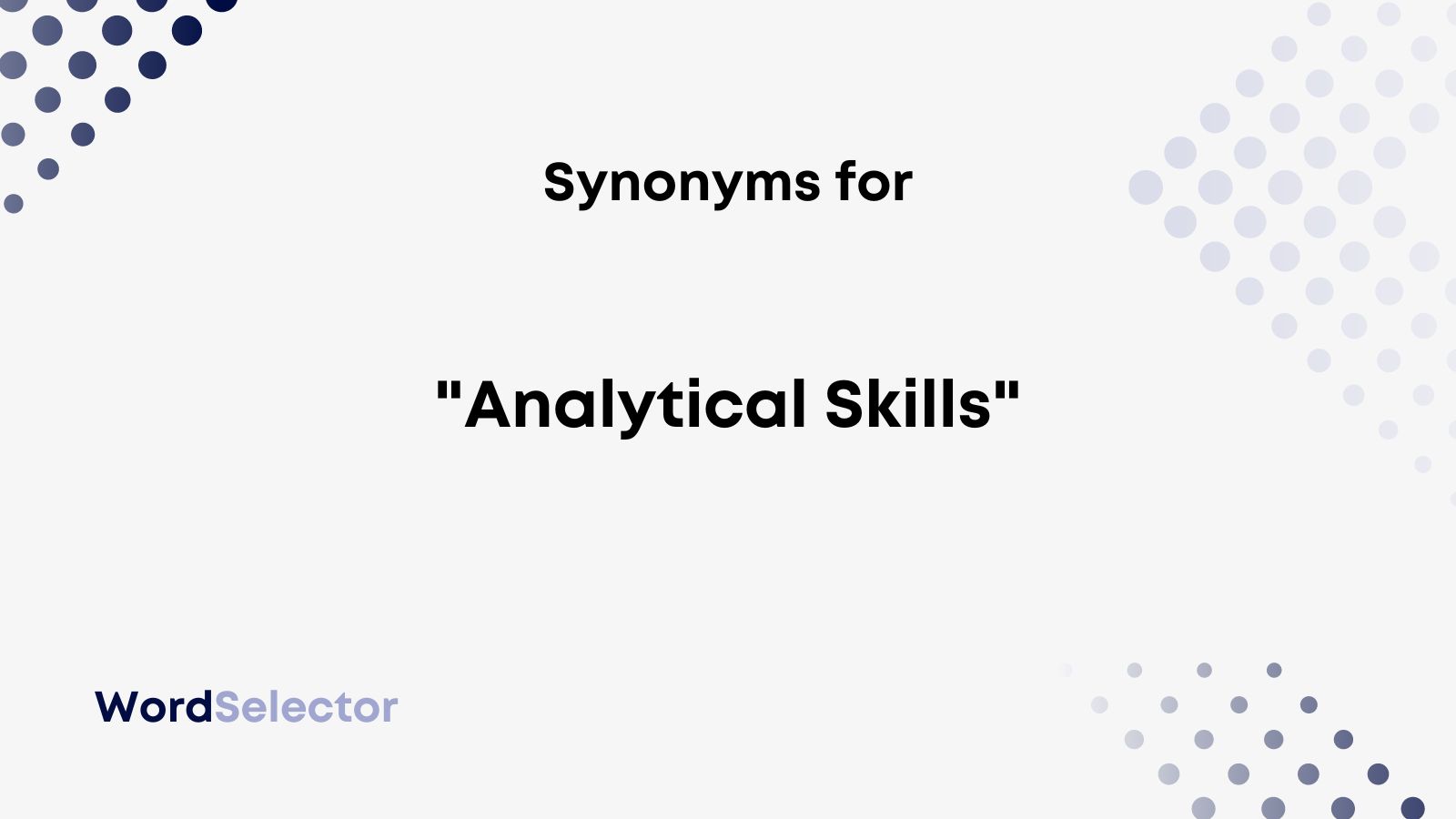 problem solving skills synonym